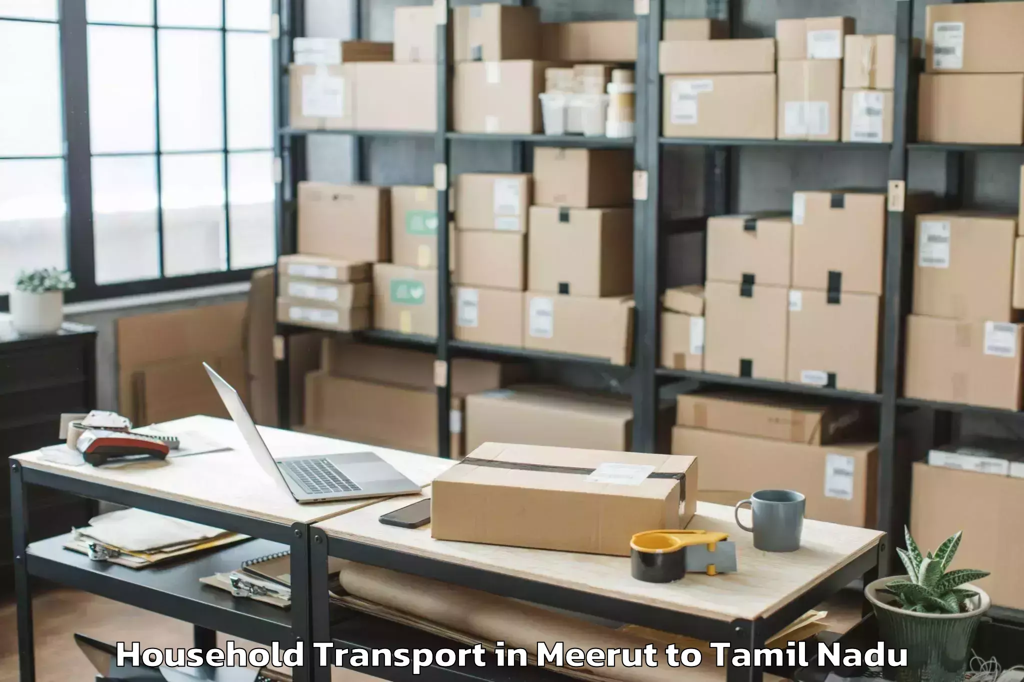 Book Meerut to Tenkasi Household Transport